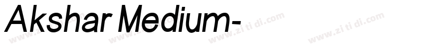 Akshar Medium字体转换